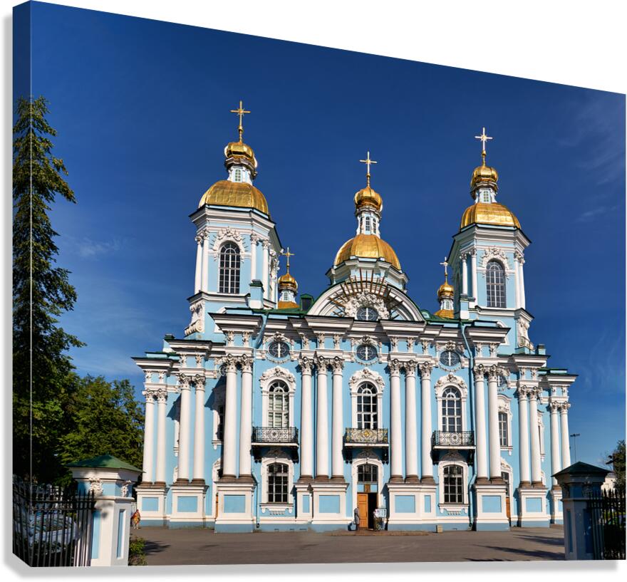 Visit to st. nicholas naval cathedral in st. petersburg Canvas Print