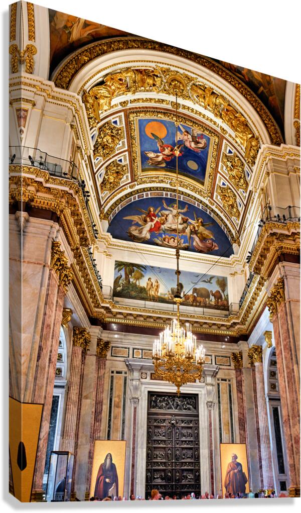 Inside saint isaacs cathedral in saint petersburg russia Canvas Print