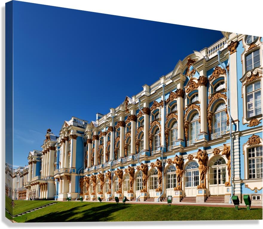 St. Petersburg shows Catherine Palace in clear sunlight Canvas Print