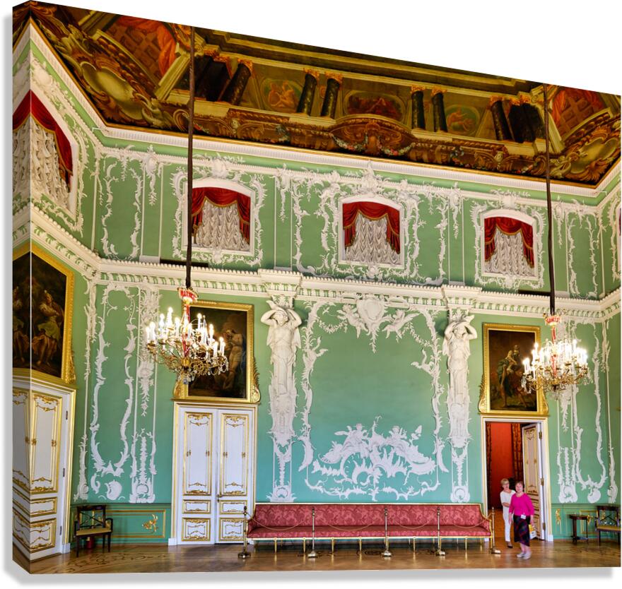 Visitors exploring Stroganov Palace in Saint Petersburg Canvas Print