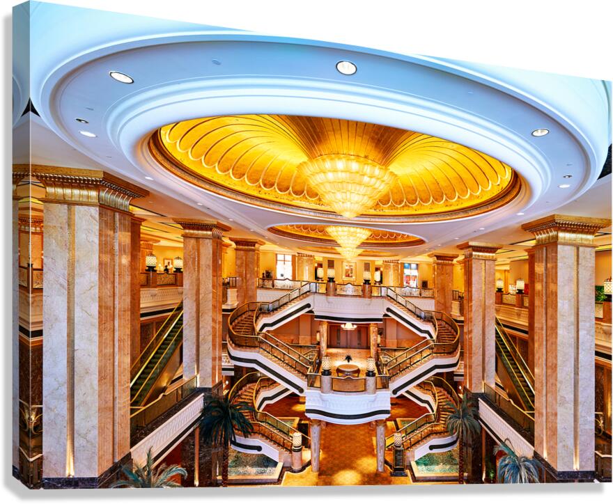 Visit to emirates palace hotel in abu dhabi Canvas Print