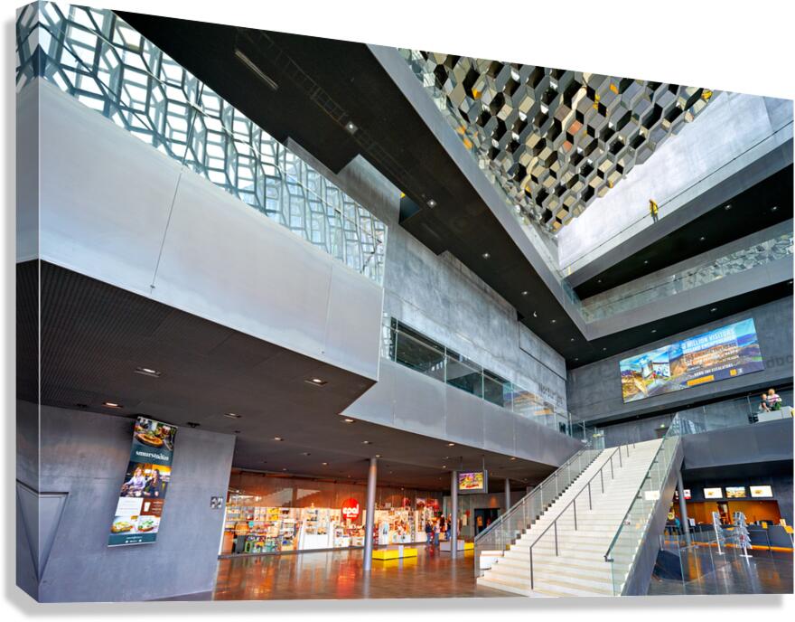Explore harpa opera house in reykjavik iceland Canvas Print