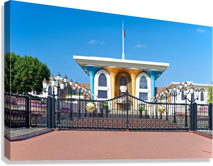 View of Al Alam Palace in Muscat Oman during daytime Canvas Print