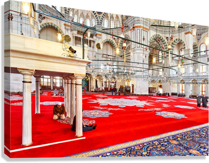 Visit to the fatih mosque in istanbul turkey Canvas Print