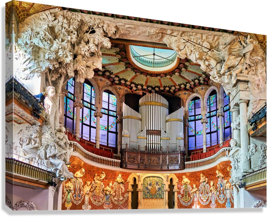Visit to Palau de la Musica Catalana in Barcelona Canvas Print