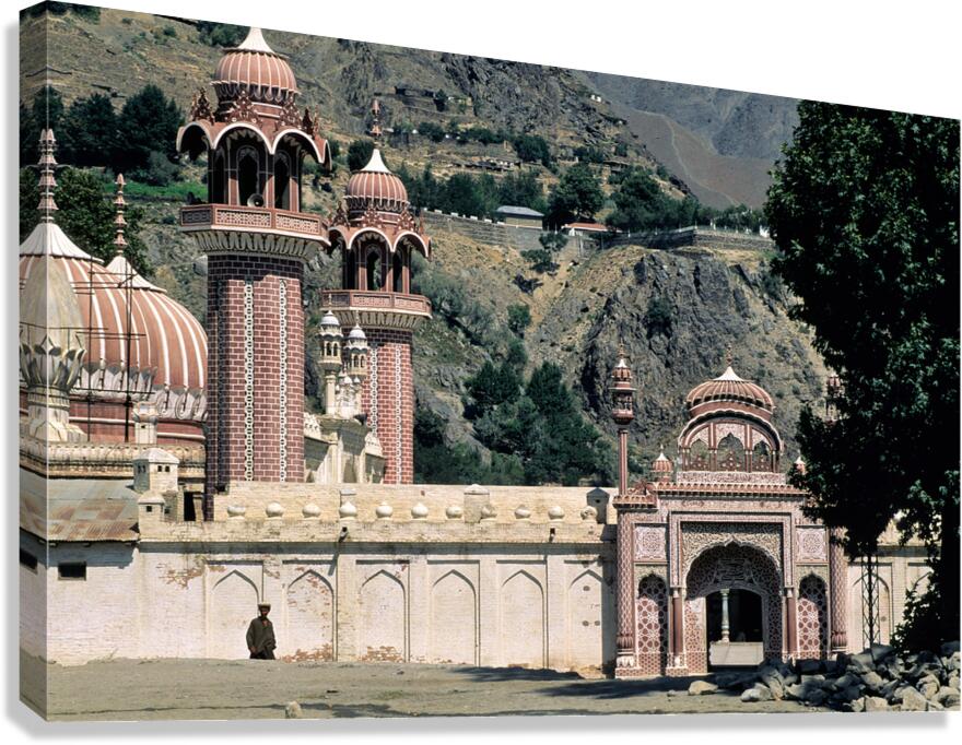 Beautiful architecture in Pakistans mountainous region Canvas Print