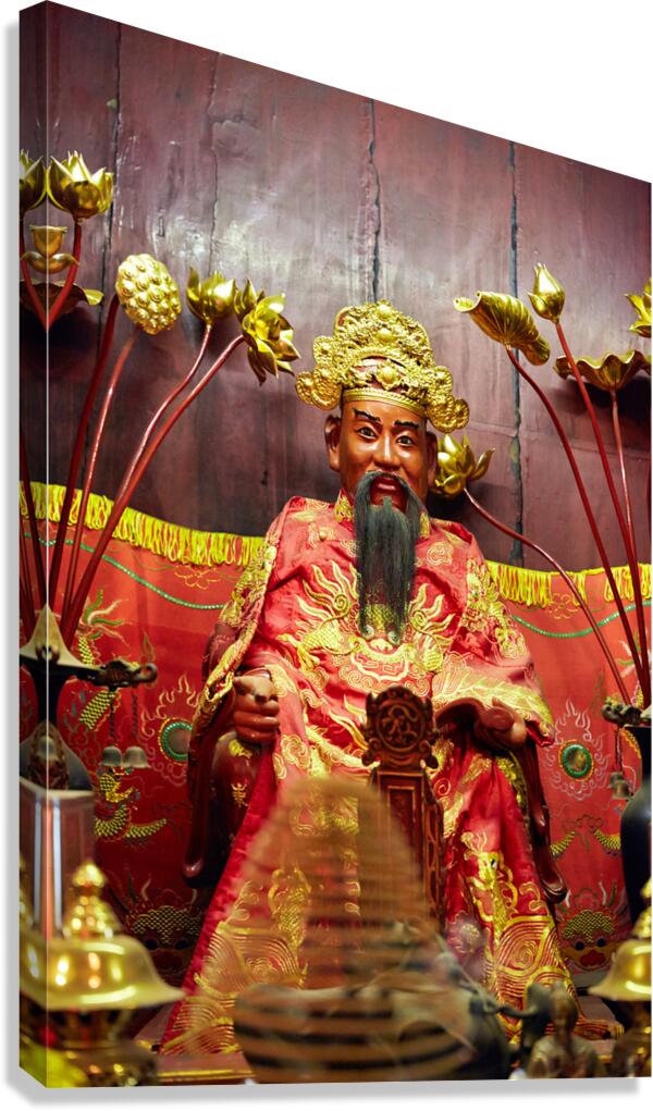 Statue of deity in Hanois temple brings cultural history alive Canvas Print
