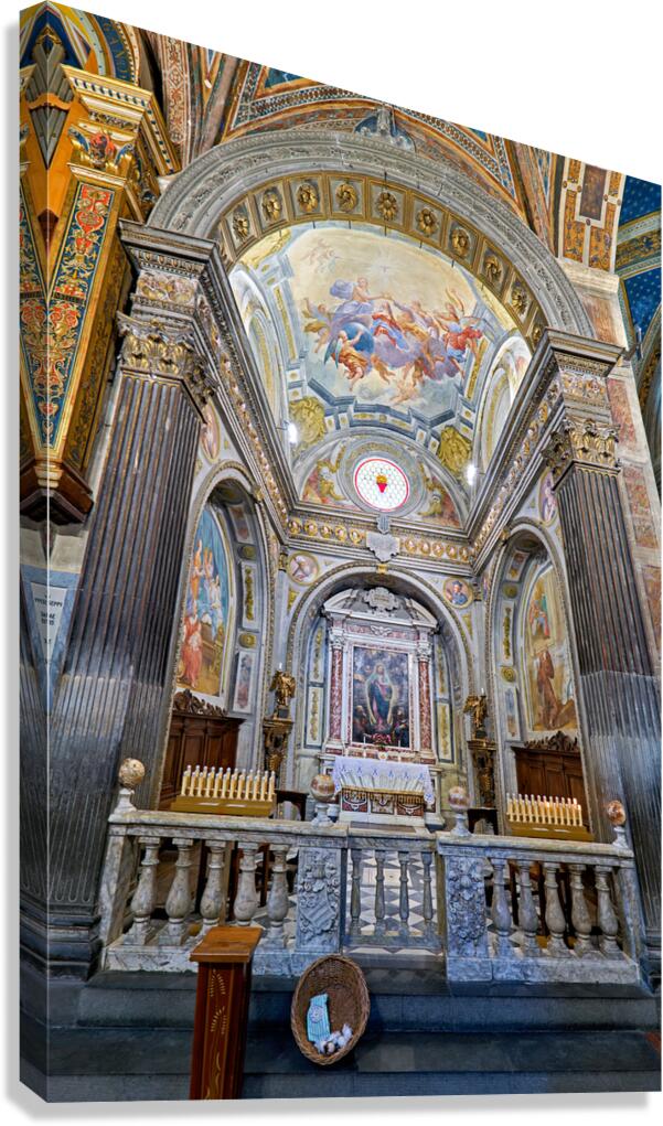Explore the interior of Collegiata di Santa Maria Assunta Canvas Print