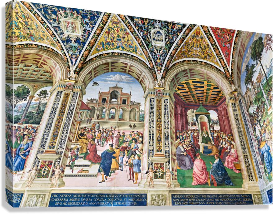 Exploring the piccolomini library in siena tuscany italy Canvas Print