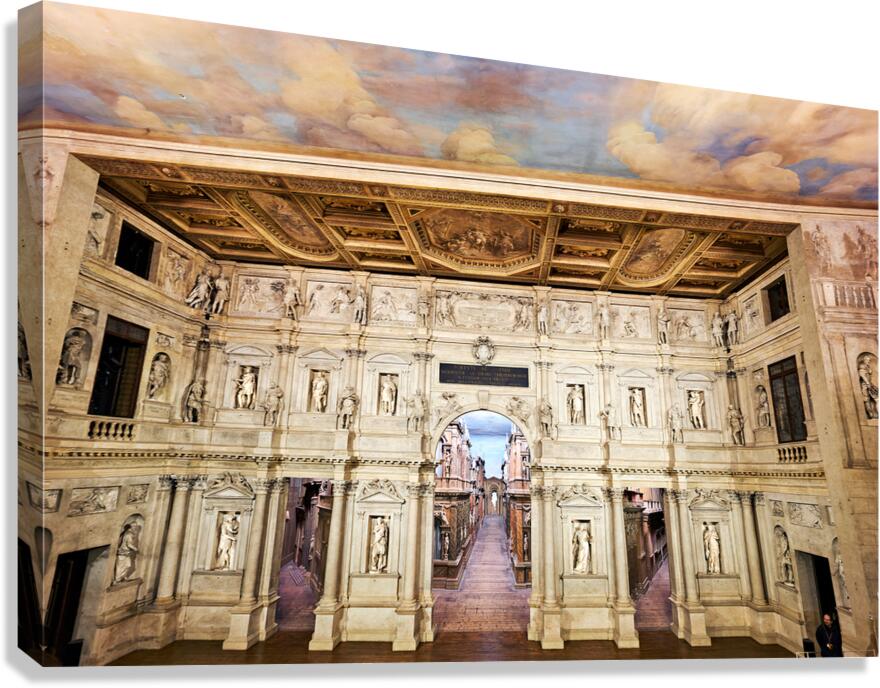 Interior view of Teatro Olimpico in Vicenza Italy