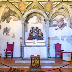 Frescoes by vasari in diocesan museum of cortona italy