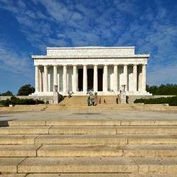 Lincoln Memorial seen from the steps in Washington D.C