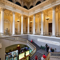 Visitors wander the Russian Museum in St. Petersburg
