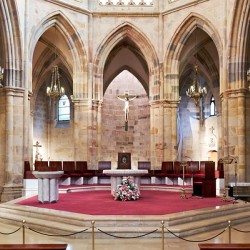 Exploring Bilbao cathedral in Spain during the day