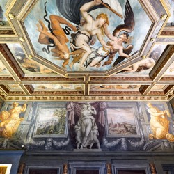 Frescoes in the vasari home museum arezzo