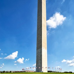 People visit the Washington Monument in Washington D.C