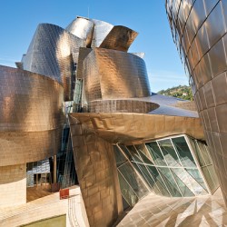 Guggenheim Museum in Bilbao Spain shows modern architecture