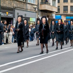 Procession of holy week in zaragoza spain