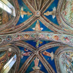 Frescos on the ceiling of Chapel of the Daily Cross in Volterra