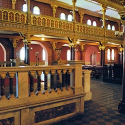 Visitors explore a historic building in Krakow Poland