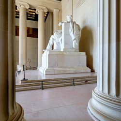 Lincoln statue at Lincoln Memorial in Washington DC