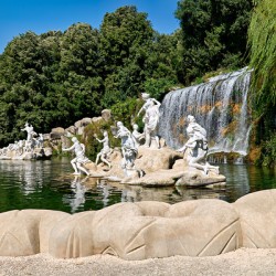Fountain of diana and actaeon at royal palace in caserta