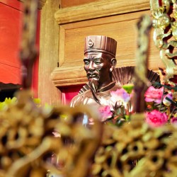 Statue in Hanoi showcasing culture and history in Vietnam