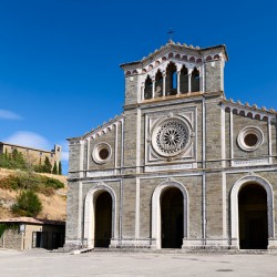 Cortona Italy features Basilica Santa Margherita on hilltop
