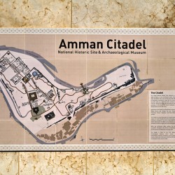 Map showing the locations within Amman Citadel in Jordan