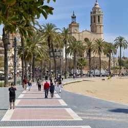 Sitges Catalunya Spain. Church esglesia de Sant Bartomeu i Santa Tecla