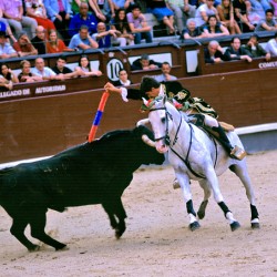 Bullfight on horseback at Las Ventas in Madrid