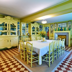 Visit to Monets house in Giverny Normandy France and its dining