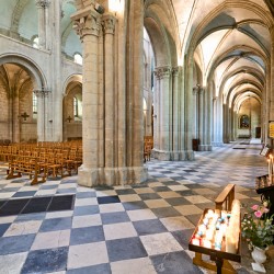 Visit to the Abbey of Saint Etienne in Caen during midday