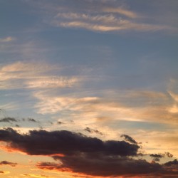 Sunset view in Val dOrcia with cypress trees in Tuscany