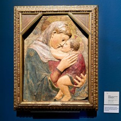 Strasbourg Alsace France. Fine Arts Museum at Palais Rohan. Donatello. Madonna and Child