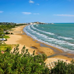 Vieste Gargano. Apulia Puglia Italy. The beach