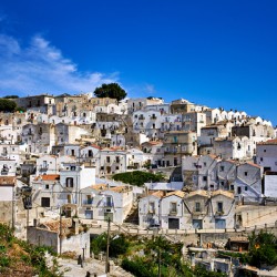 Apulia Puglia Gargano Italy. Monte SantAngelo townscape
