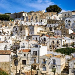 Apulia Puglia Gargano Italy. Monte SantAngelo townscape