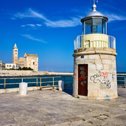 Apulia Puglia Italy. Trani. The lighthouse