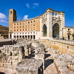 Apulia Puglia Salento Italy. Lecce. The Roman amphitheatre