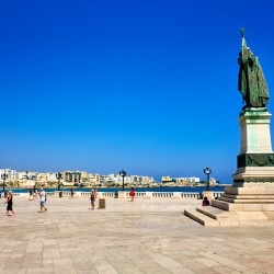 Apulia Puglia Salento. Italy. Otranto. The monument to heroes and martyrs on the seashore