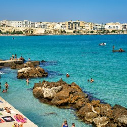 Apulia Puglia Salento. Italy. Otranto. The beach