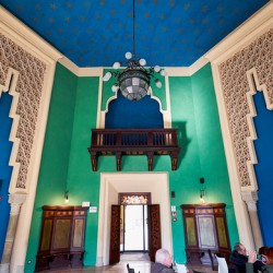 Bologna Italy. Rocchetta Mattei is a fortress located in the northern Apennines