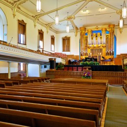 The Assembly Hall. Temple Square. Salt Lake City Utah USA