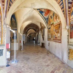 Montefalco Umbria Italy. San Francesco Church frescoed by Benozzo Gozzoli