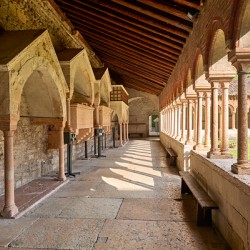 Verona Veneto Italy. The Basilica of San Zeno. The cloister