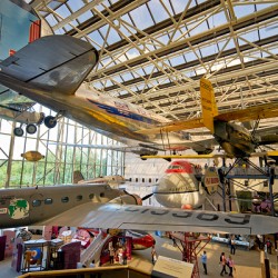 Inside the Smithsonian National Air and Space Museum. Washington D.C.