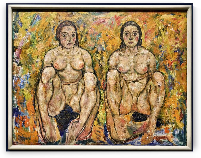 Egon Schiele - Squatting Women 1918 - Leopold Museum Vienna Austria by Marco Brivio