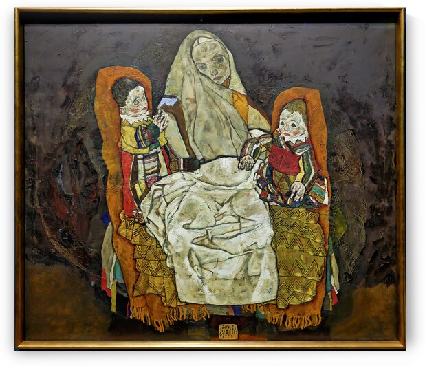 Egon Schiele - Mother and Two Children III 1915-17 - Belvedere Museum Vienna Austria by Marco Brivio