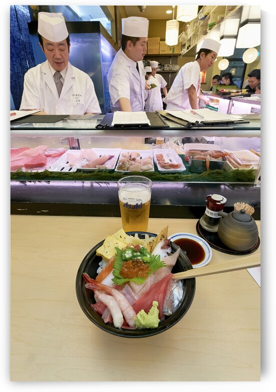 Japan. Tokyo. Sushi bar in Shibuya district by Marco Brivio